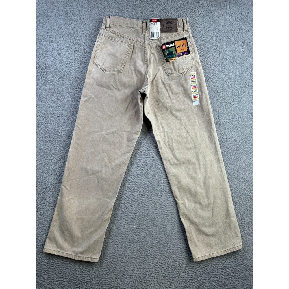 Vintage Wrangler Jeans‎ Mens 30x32 Beige Denim Wide Leg Y2K 90s Made in USA